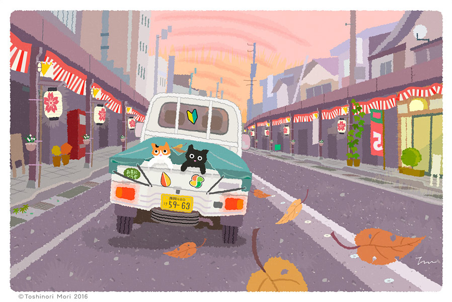 Tabineko: October. Illustration by Toshinori Mori